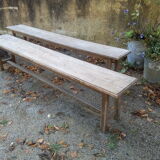 Pair of oak benches