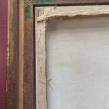 Large framed flower painting