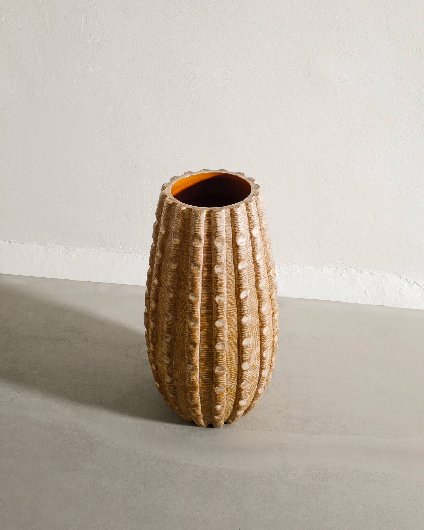 Vintage Swedish Mid Century Ceramic Floor Vase Vicke Lindstrand, 1940s