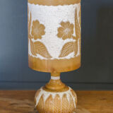 Alabaster lamp Tarrago Esteve Ref 242 1970 Engraved flowers double patina
