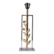 Maison Charles table lamp in chrome and gilt bronze with rose, France, 1970s