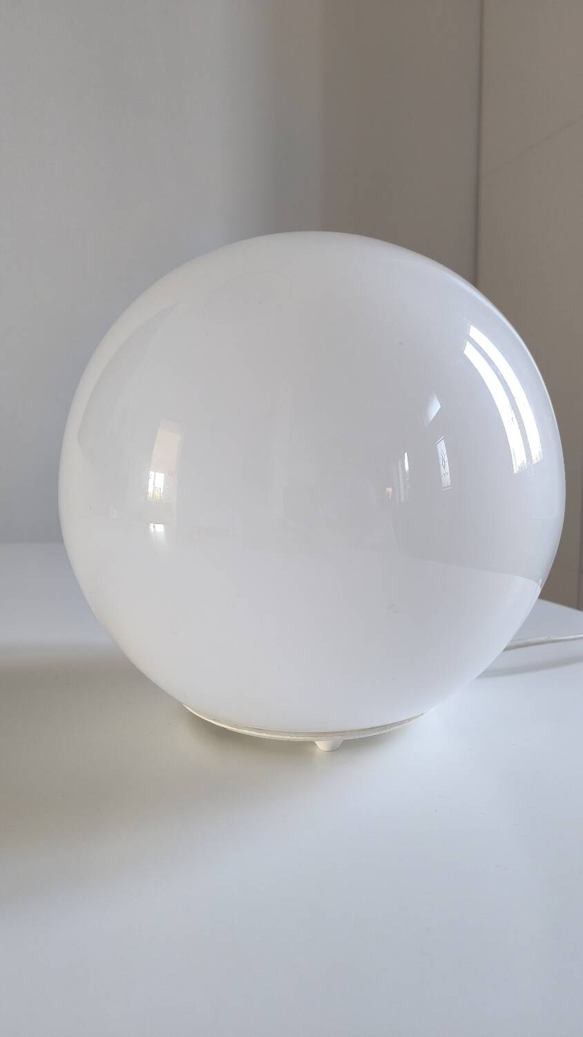 White opaline table lamp from Ikea, 1990