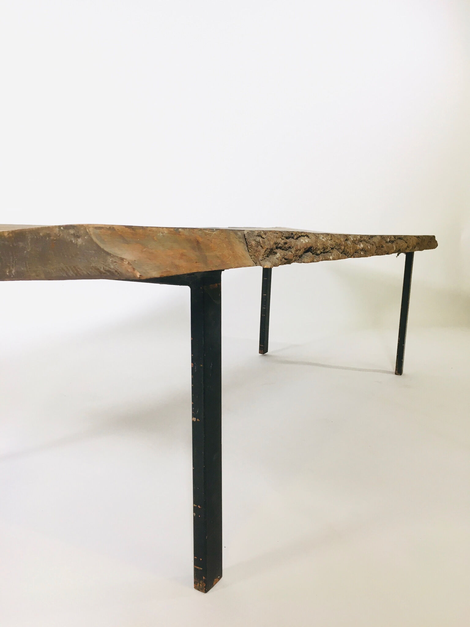 Table de salon en ronce de bois 1950's
