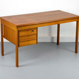 Teak Desk with movable table top by Løvig, 1960s
