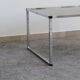 Paire de tables basses en métal chromé et verre fumé, Italie années 70