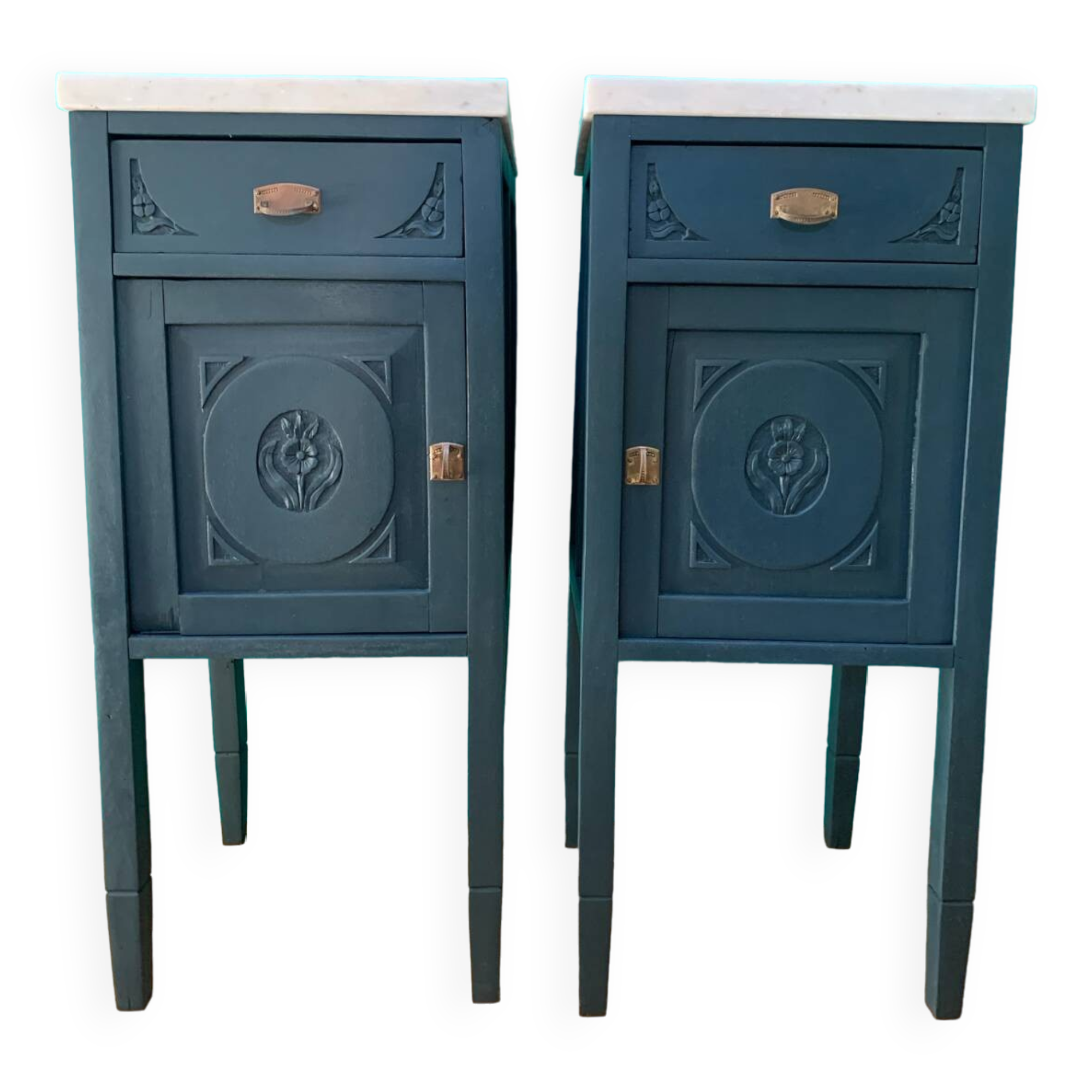 Paire de tables de chevet Art-Déco