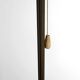 Bronze floor lamp with Tiffany-style stained glass shade – 20th century