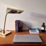 Lampe de bureau style banquier laiton 1970