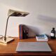 1970s brass banker’s desk lamp