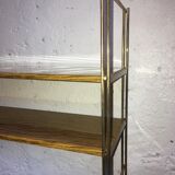 set of two 1960 vintage metal thong shelves.