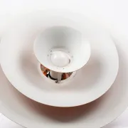 Danish vintage Radius pendant lamp by Erik Balslev, Fog og Morup, 1977