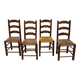 Rustic handcrafted oak chairs 1900