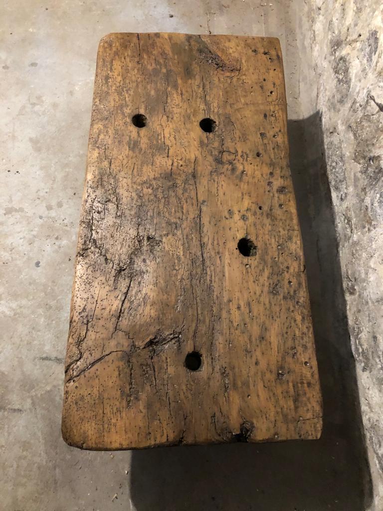 Metal wood industrial coffee table