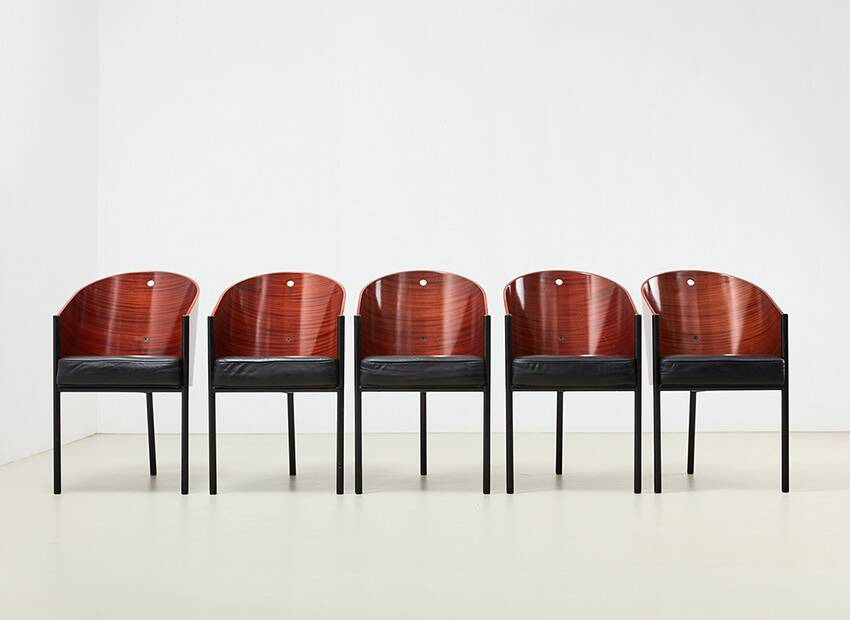 Philippe Starck Set of 5 Costes Dining Chairs for Driade Aleph Italy 1984