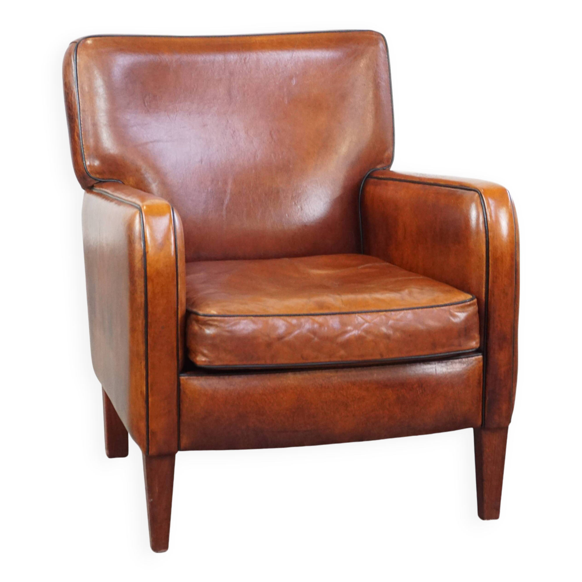 Armchair made of sheep leather