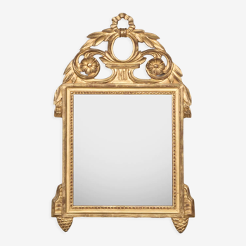 French Louis XVI Marriage Mirror with a Mirror Crest