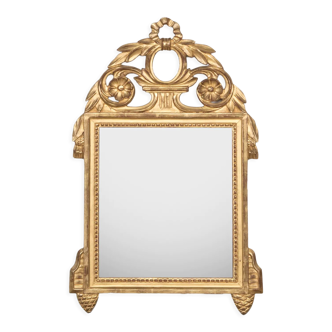 French Louis XVI Marriage Mirror with a Mirror Crest