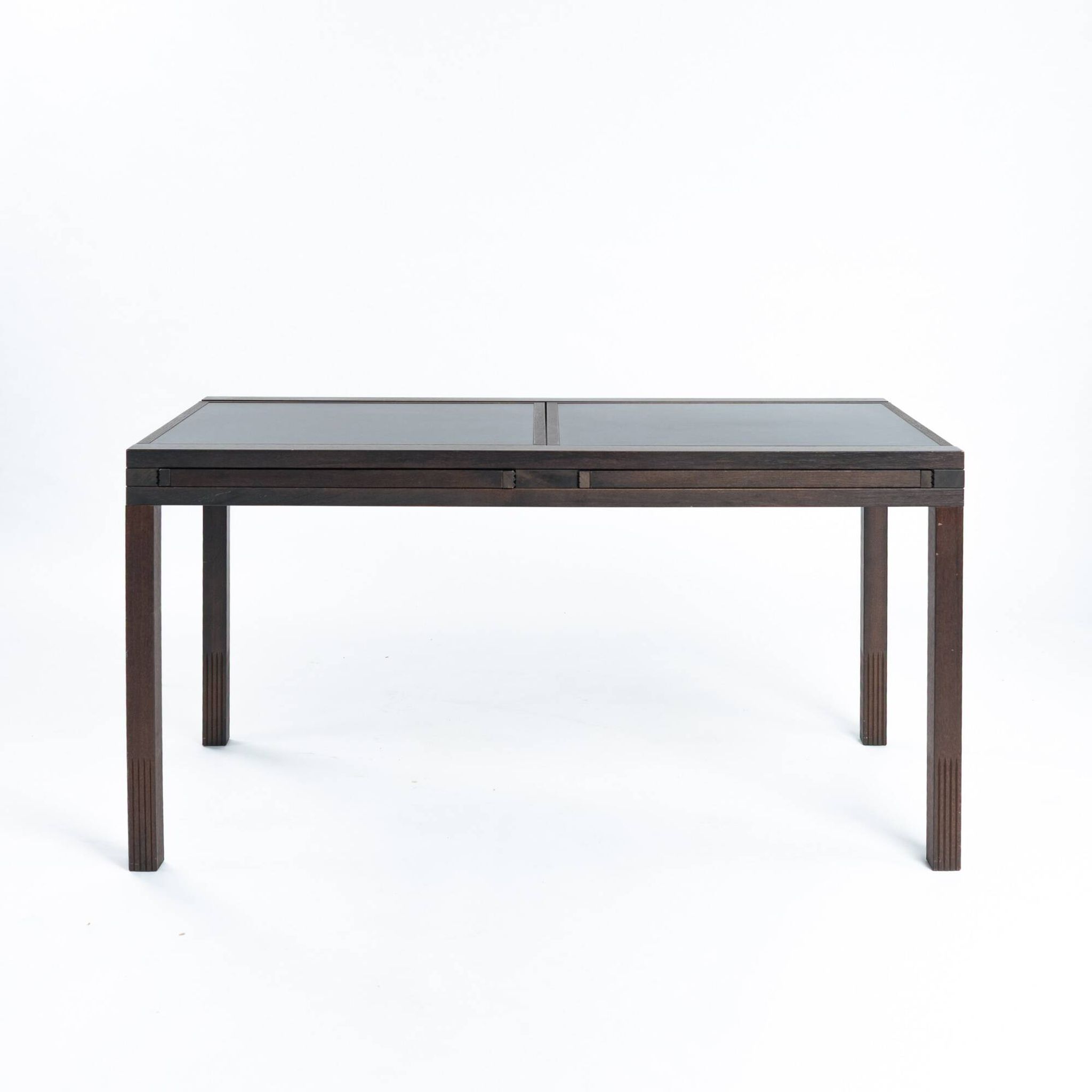 Bernard Vuarnesson desk or dining table with reversible and extendible tops, 80s