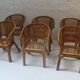 6 chaises ou fauteuils vintage en rotin
