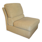 Vintage Swann armchair in textured beige fabric – 1970s