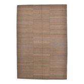 7x11 Brown Turkish Large Kilim Rug, Ethnic Patterned Rug, 221x331 Cm