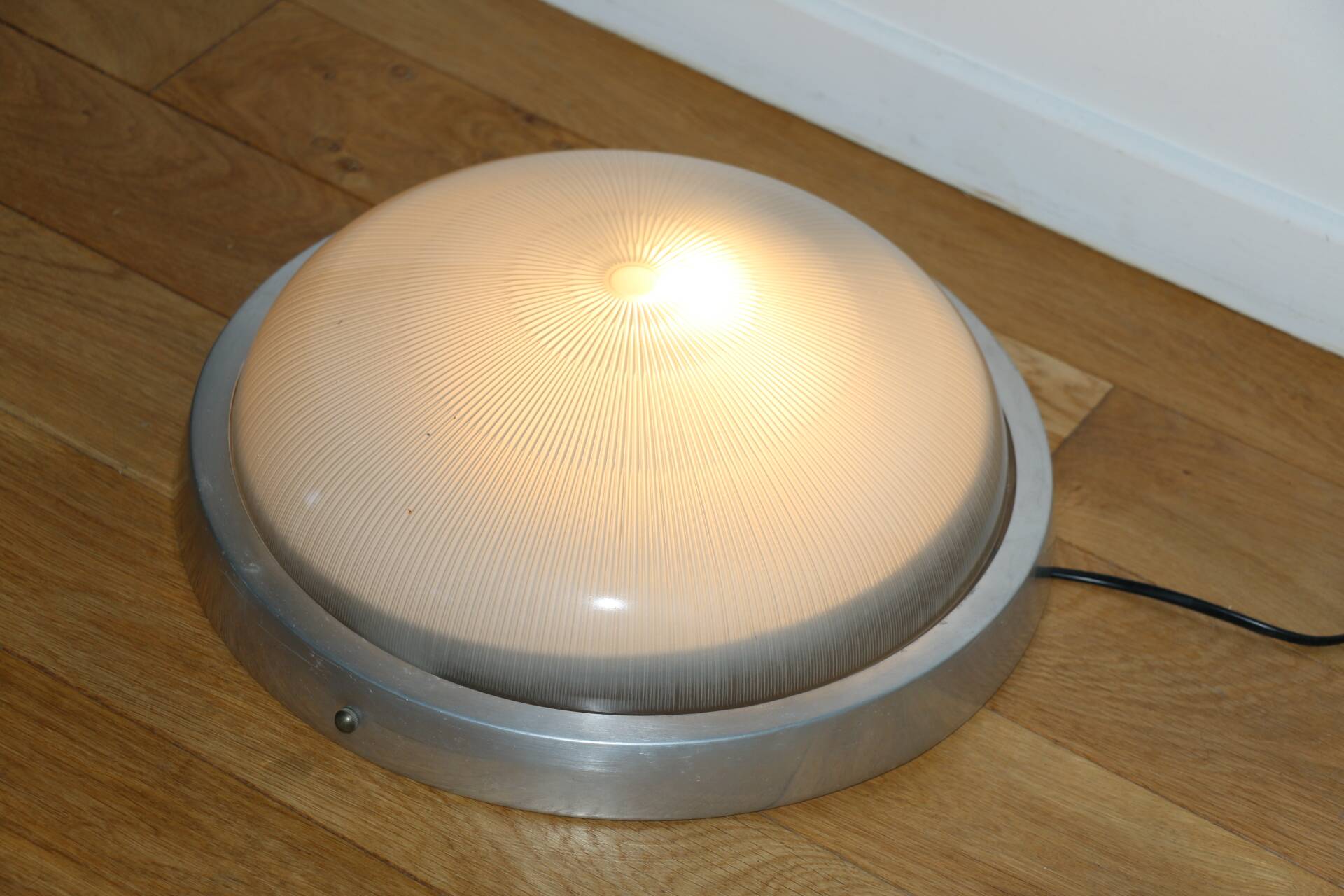 Applique, plafonnier en verre holophane XXL