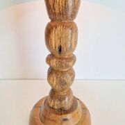 Mid-Century Modern Brutalist Wooden Table Lamp, France, 1950s