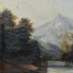 French school of the 19th century Oil on canvas House by the river