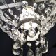 Lustre montgolfière à pampilles de cristal , ancien