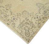 Handwoven unique anatolian beige carpet 212 cm x 300 cm