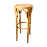 Bar stool top in vintage rattan