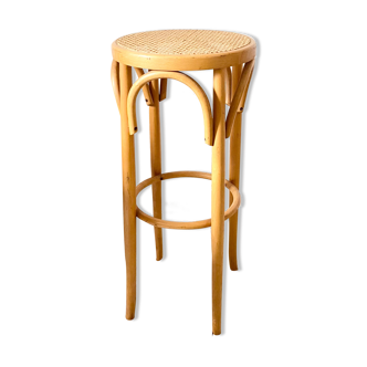 Bar stool top in vintage rattan
