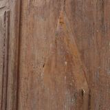 Large 17th century Monastery doors in terracotta lacquered oak, Portugal