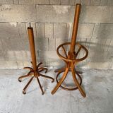 Coat rack swivel parrot Baumann bistro style 1960 curved wood