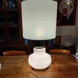 Vintage 1970s White Opaline Lamp