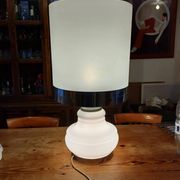 Vintage 1970s White Opaline Lamp