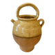 Antique Provençal jug / goat, in yellow glazed terracotta