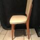 Suite de 6 chaises vintages Skaï beige 1970