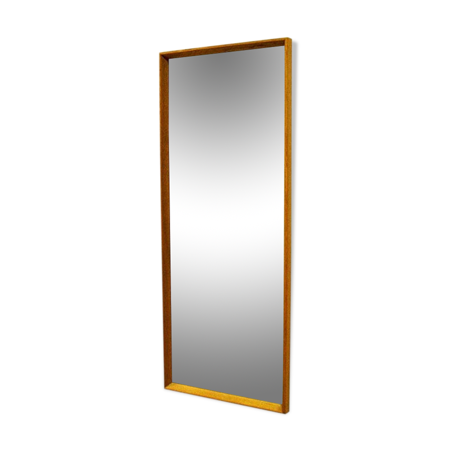 Vintage oak wall mirror by Nyge Verken Nyköping - Sweden 1960s