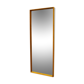 Miroir mural vintage en chêne par Nyge Verken Nyköping - Suède années 60