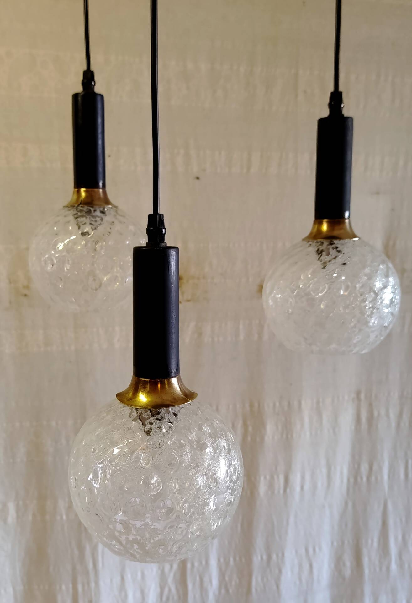Chandelier with 3 lights - 1950s/60s