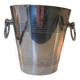 Silver metal champagne bucket