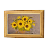 Tableau bouquet de tournesols