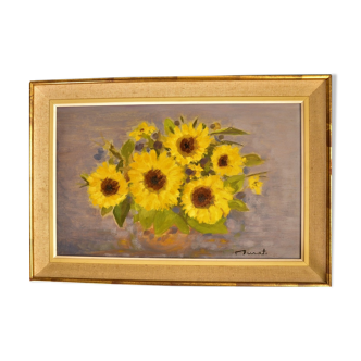 Tableau bouquet de tournesols