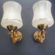Pair of vintage gold wall sconces France
