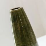 Olive Green Ceramic Vase by VEB Coswig Keramik – East German Mid-Century 70s