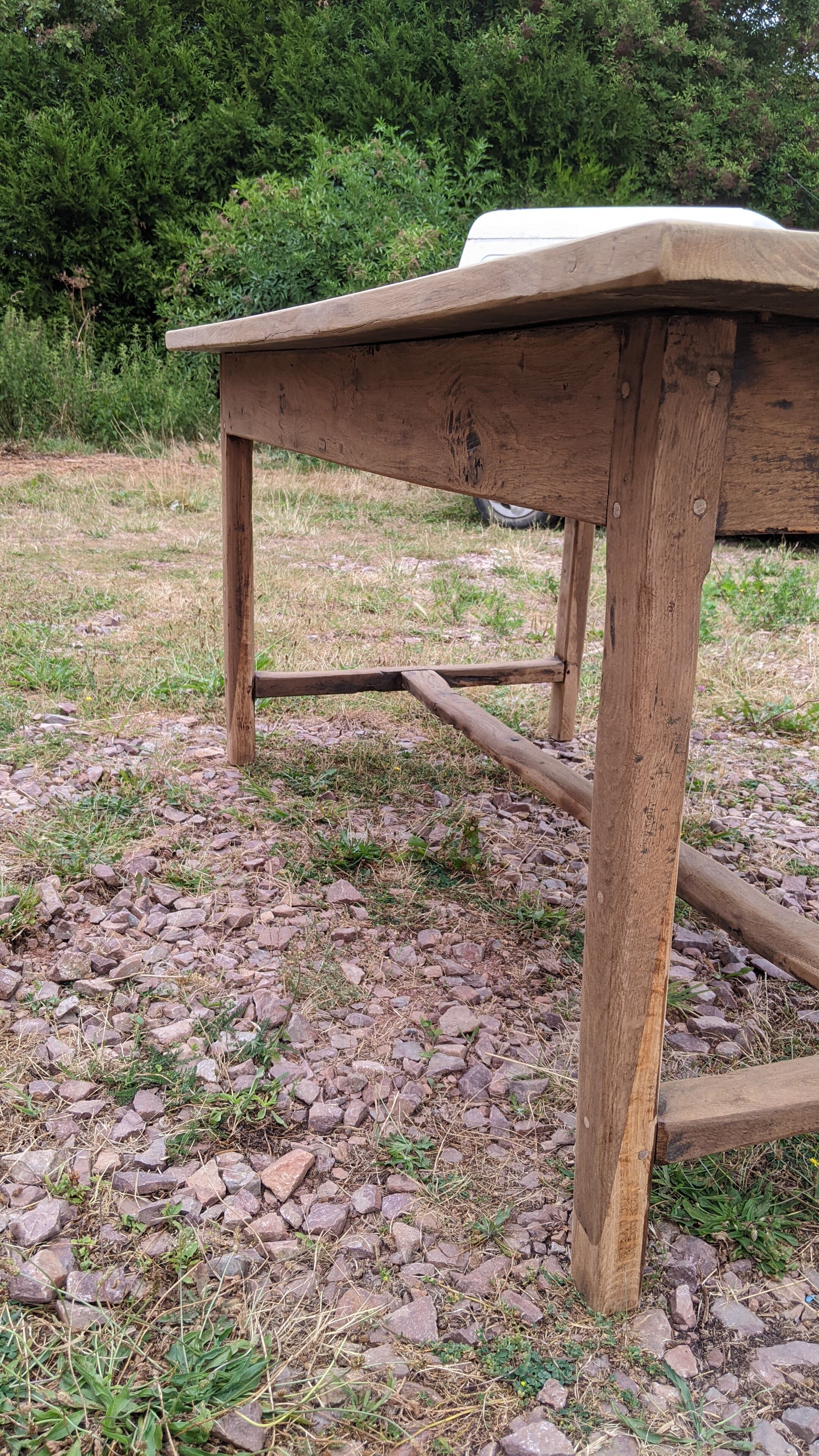 Old farmhouse table 2 drawers
