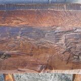 Brutalist folk art bench