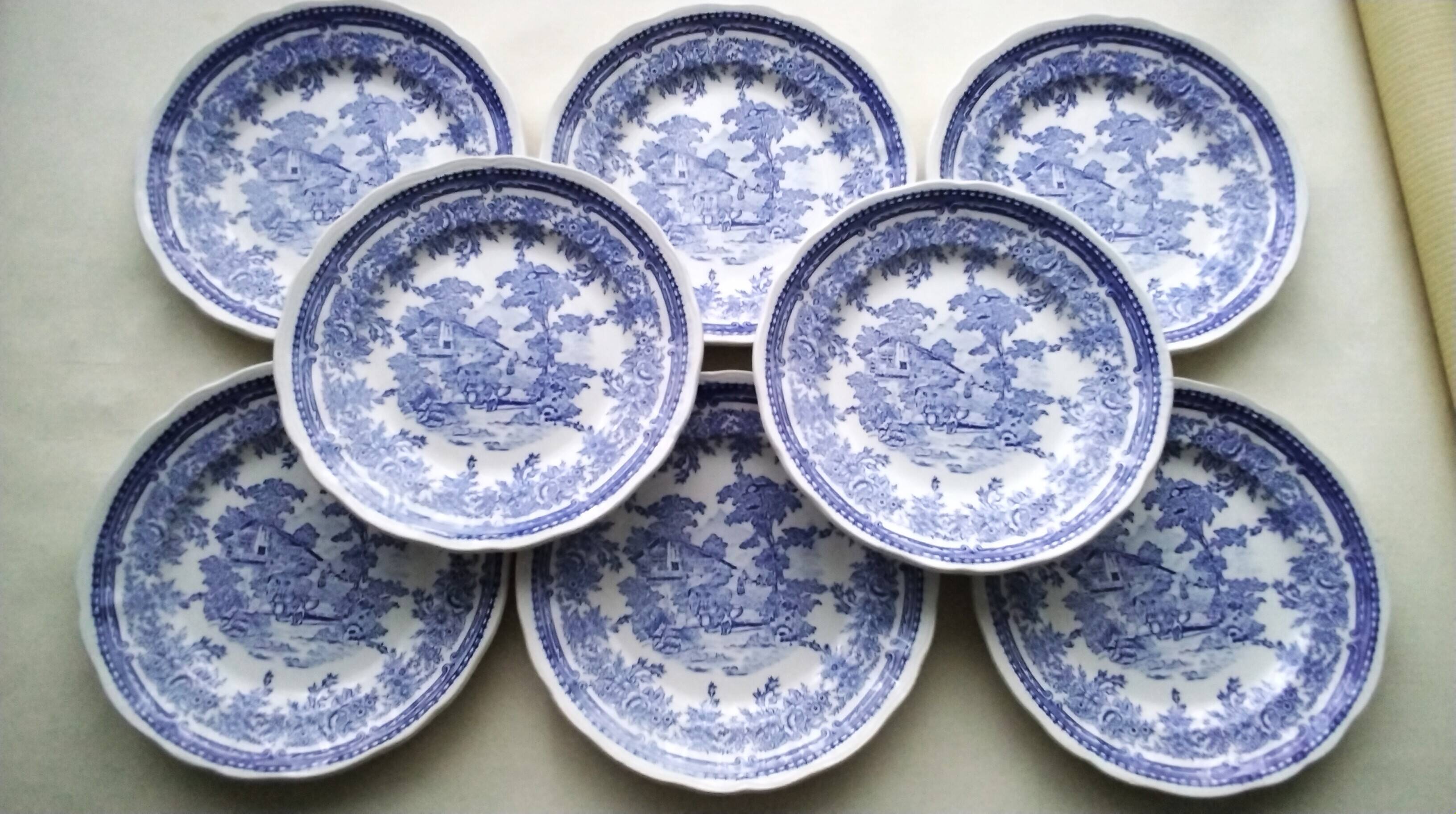 8 Dessert plates Lunéville Tradition KG Special Grand Feu