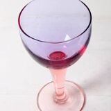 Large Vintage Murano Bicolor Wine Goblet / Murao / Italy / 1980s